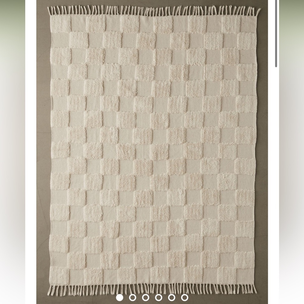 NWT Urban Outfitters Checkerboard Hilo Tufted Rug 5x7